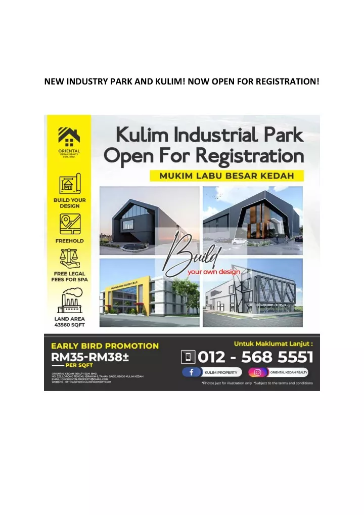 new industry park and kulim now open