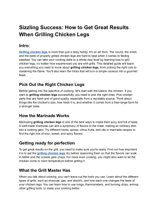 sizzling success how to get great results when
