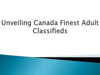 Unveiling Canada Finest Adult Classifieds