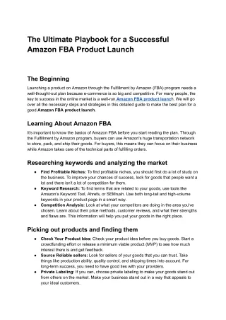 the ultimate playbook for a successful amazon