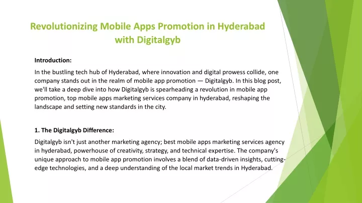 revolutionizing mobile apps promotion in hyderabad with digitalgyb