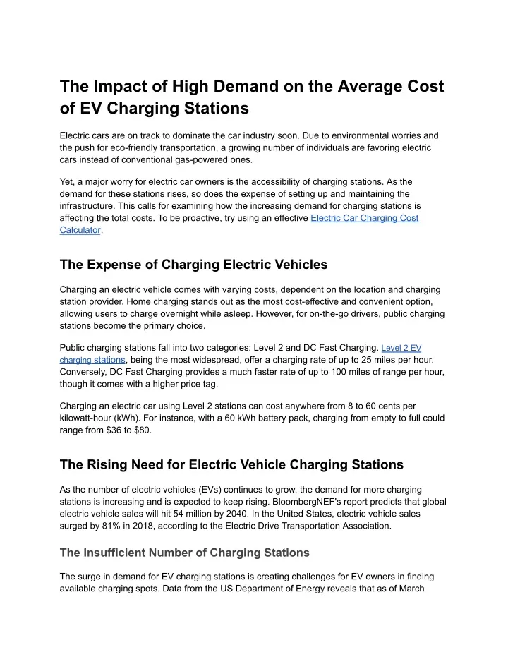 the impact of high demand on the average cost