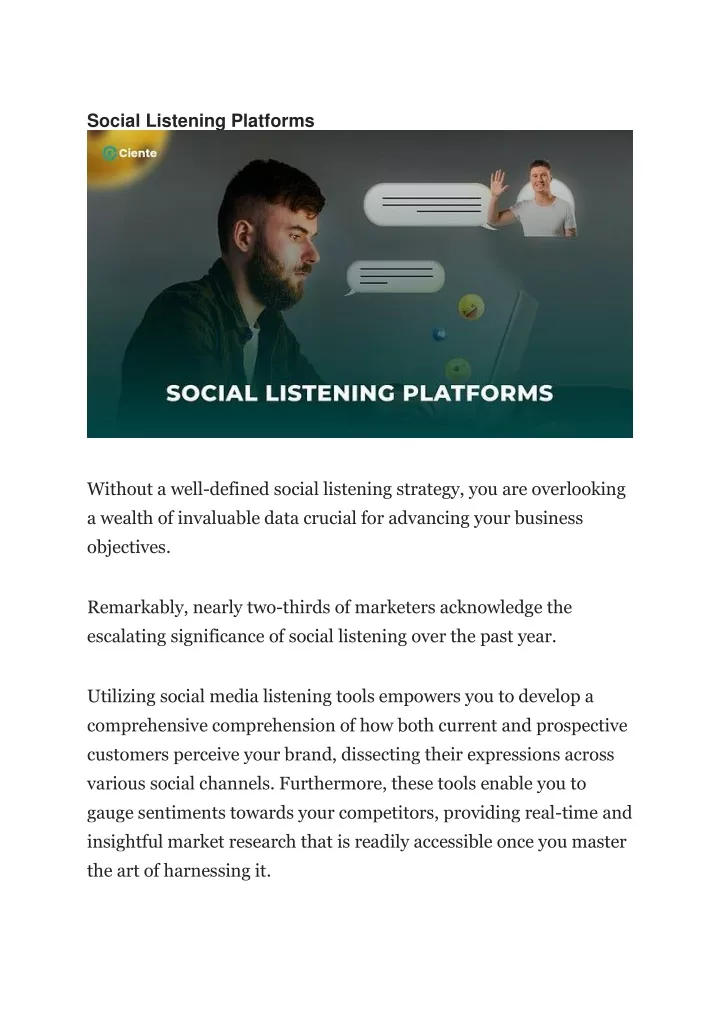 social listening platforms