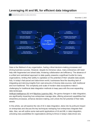 leveraging ai and ml for efficient data