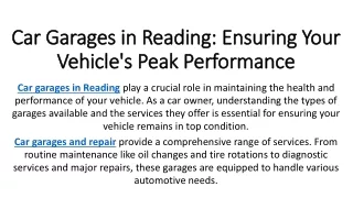 car garages in reading ensuring your vehicle s peak performance