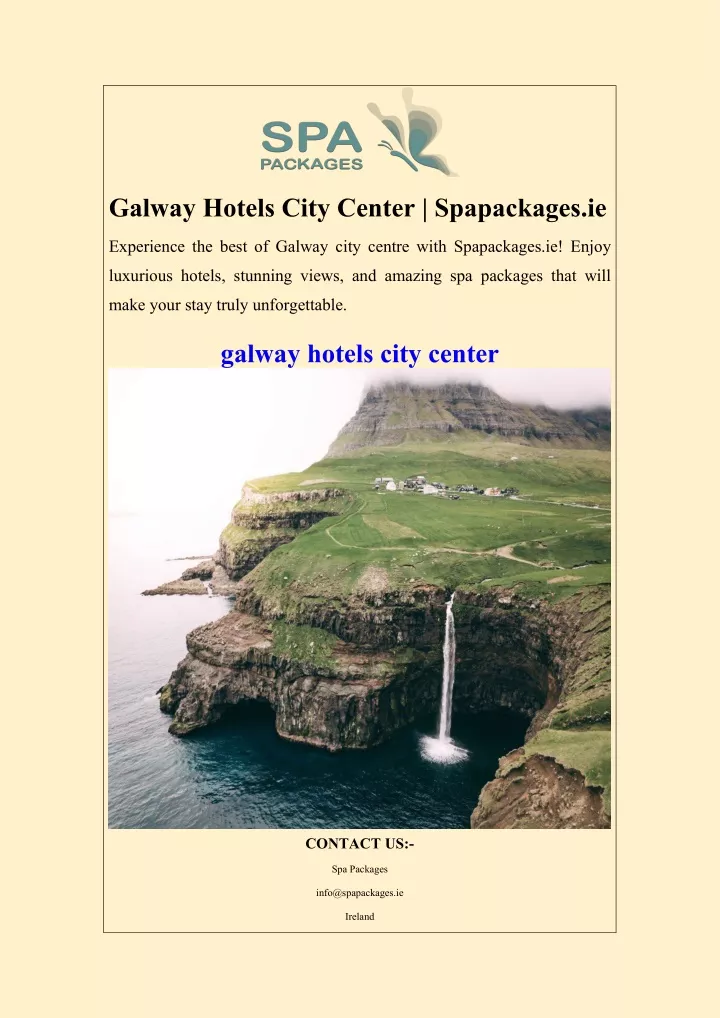 galway hotels city center spapackages ie