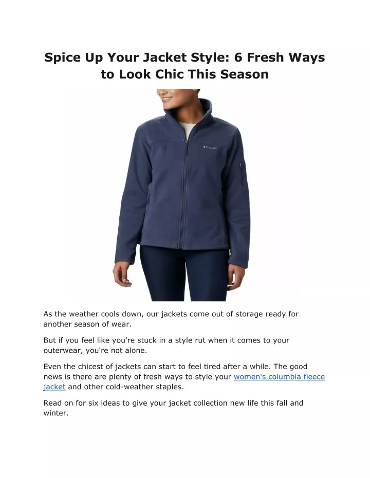 spice up your jacket style 6 fresh ways to look