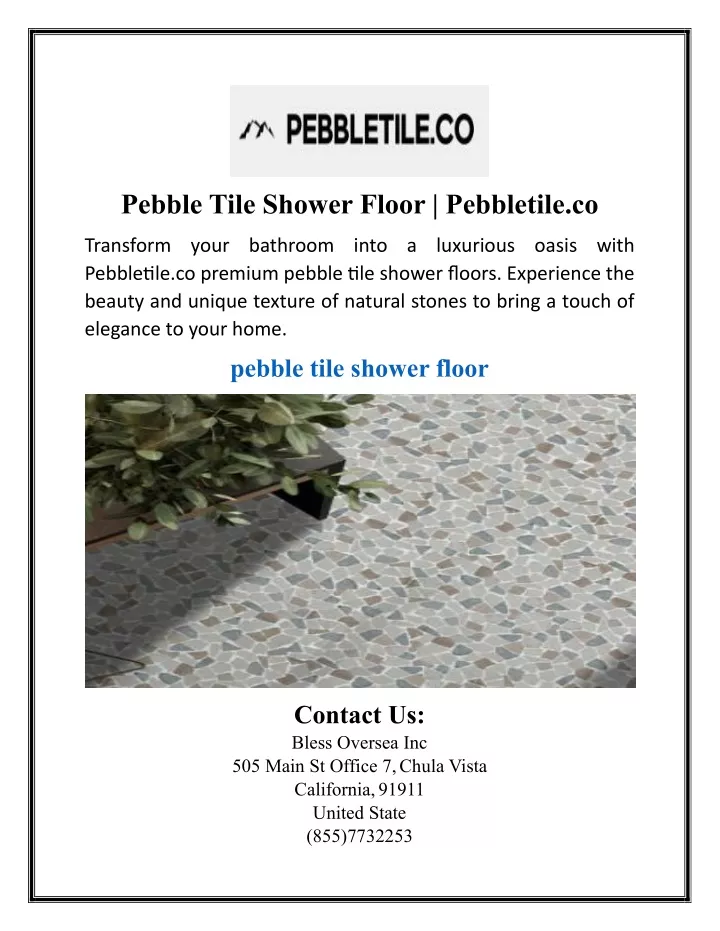 pebble tile shower floor pebbletile co