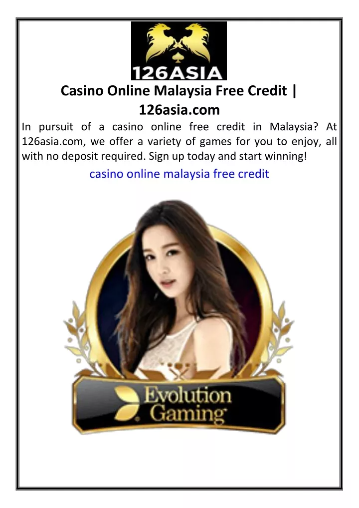 casino online malaysia free credit 126asia