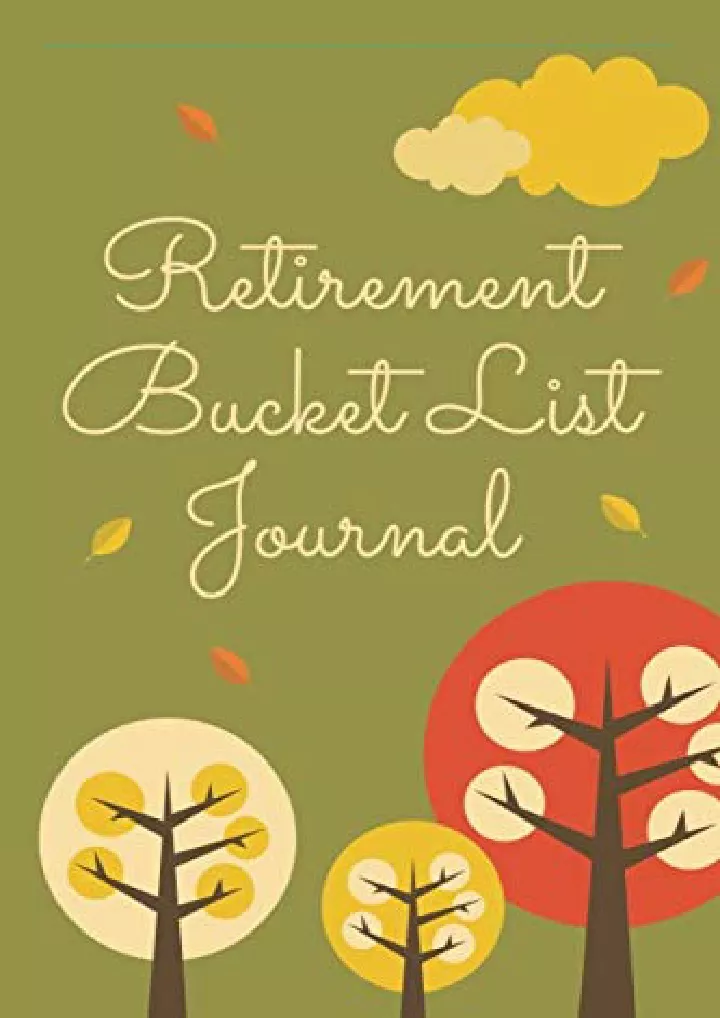 read pdf retirement bucket list journal