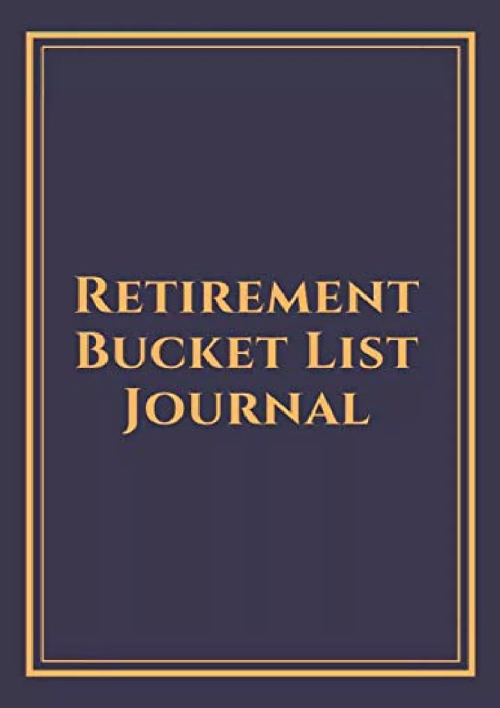 pdf download retirement bucket list journal