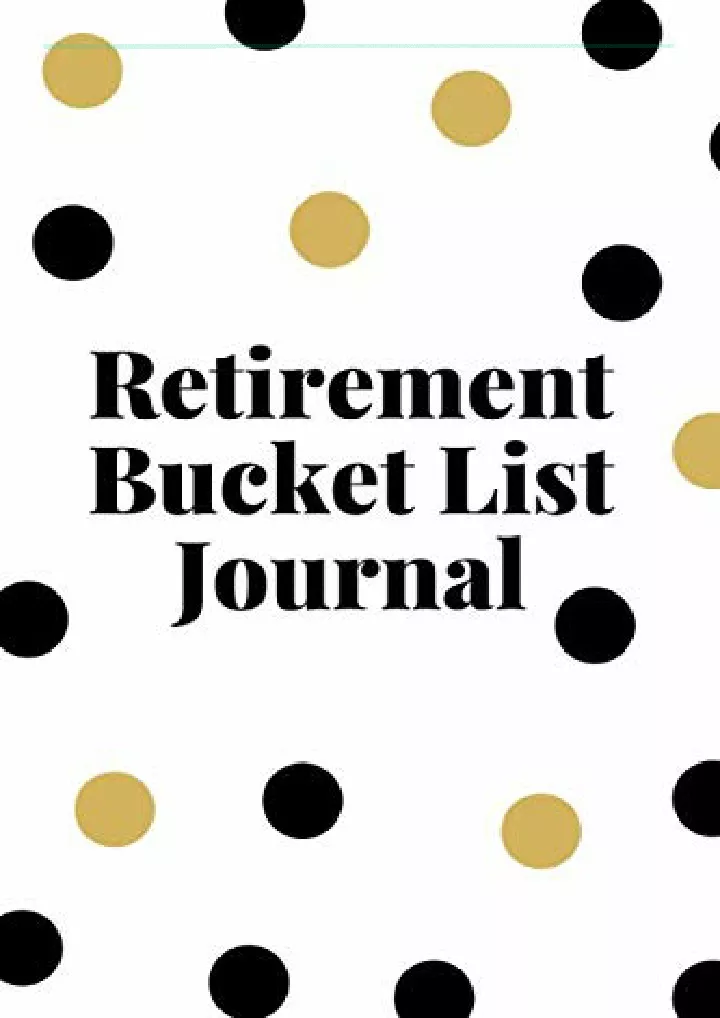 pdf read download retirement bucket list journal