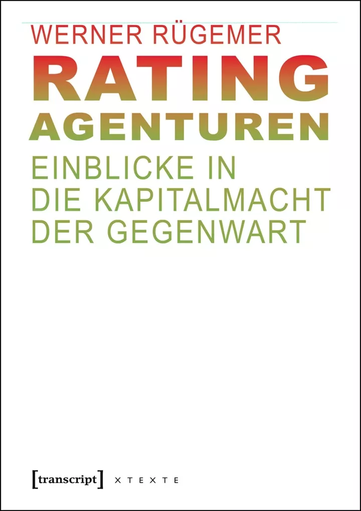 pdf read download rating agenturen einblicke