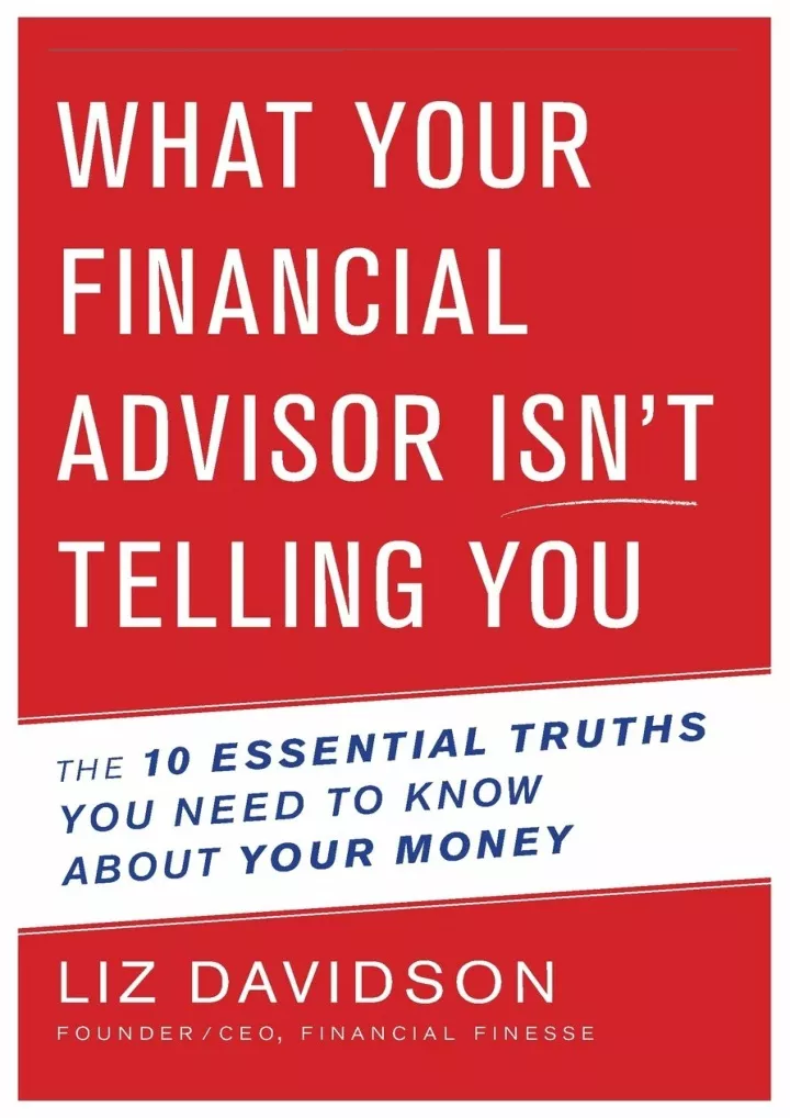 read ebook pdf what your financial advisor