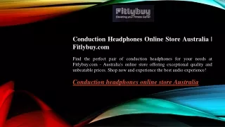 Conduction Headphones Online Store Australia  Fitlybuy.com