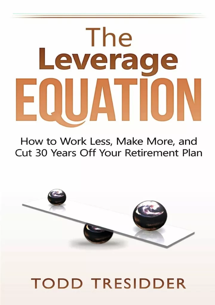 pdf read online the leverage equation how to work