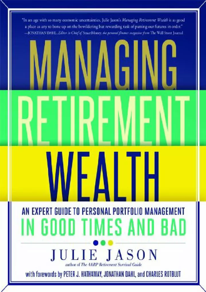 pdf read online managing retirement wealth