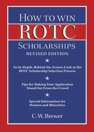 ✔Download⭐ Book [PDF]  How to Win Rotc Scholarships: An In-Depth, Behind-The-Sce