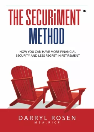 PDF/✔READ❤  The SECURiMENT™ Method: How you can have more financial security, an