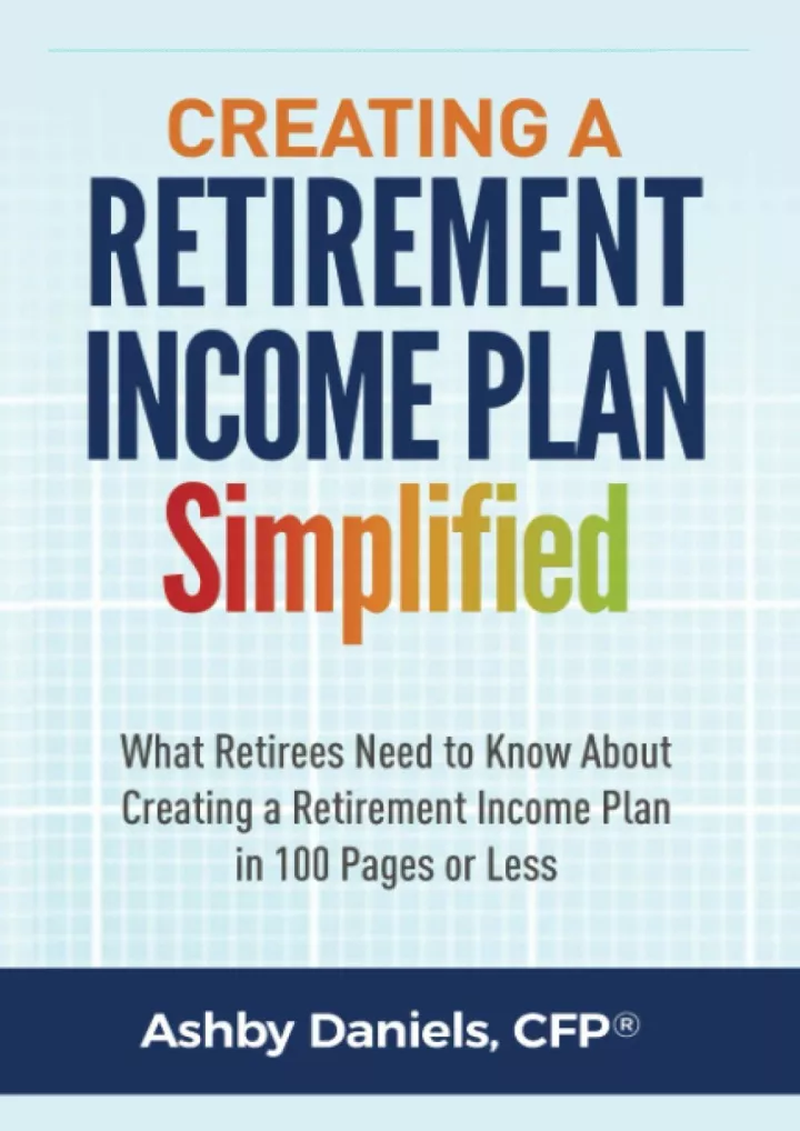 read pdf creating a retirement income plan