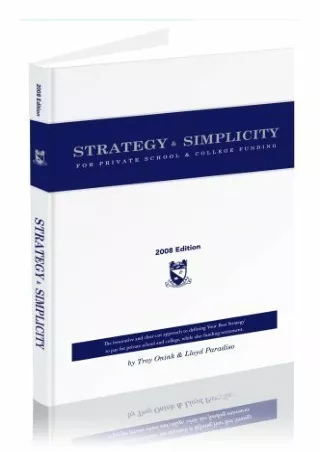 ✔READ❤ ebook [PDF]  Strategy & Simplicity: For Private School and College Fundin