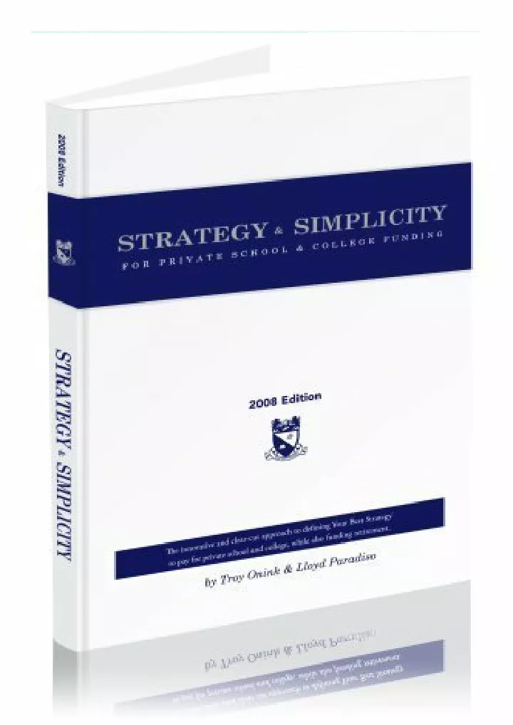 read ebook pdf strategy simplicity for private