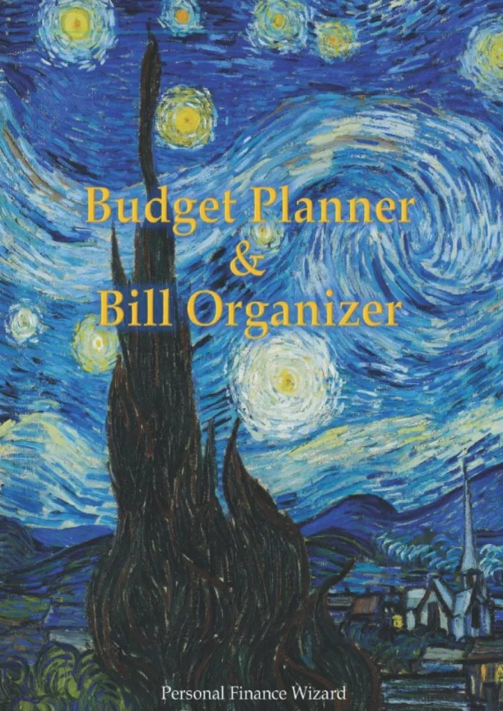 pdf read online budget planner and bill organizer