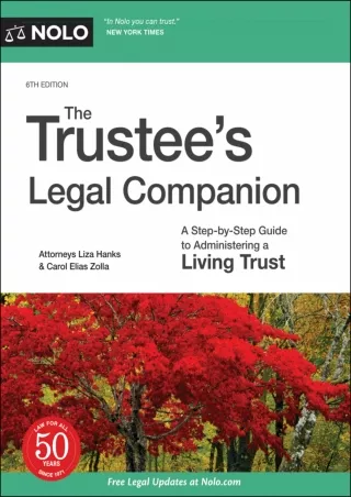 PDF/✔READ❤/✔Download⭐  Trustee's Legal Companion, The: A Step-by-Step Guide to A