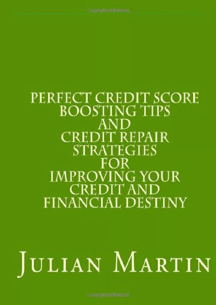 pdf perfect credit score boosting tips and credit