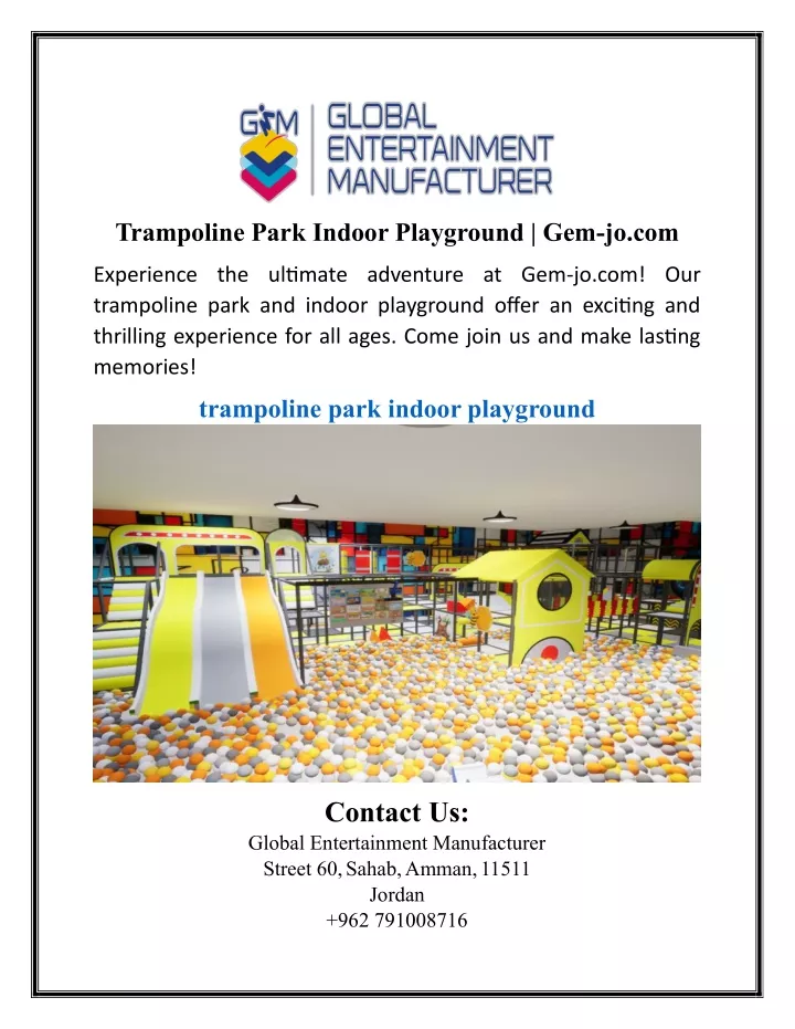 trampoline park indoor playground gem jo com