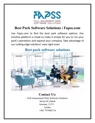 Best Park Software Solutions | Fapss.com
