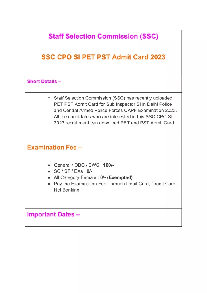 staff selection commission ssc