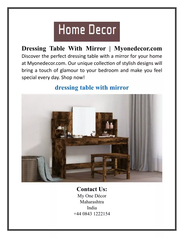 dressing table with mirror myonedecor