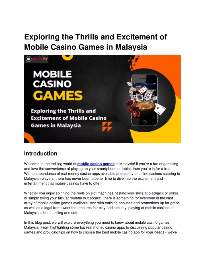 exploring the thrills and excitement of mobile