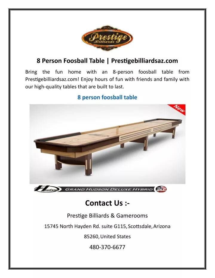 8 person foosball table prestigebilliardsaz com