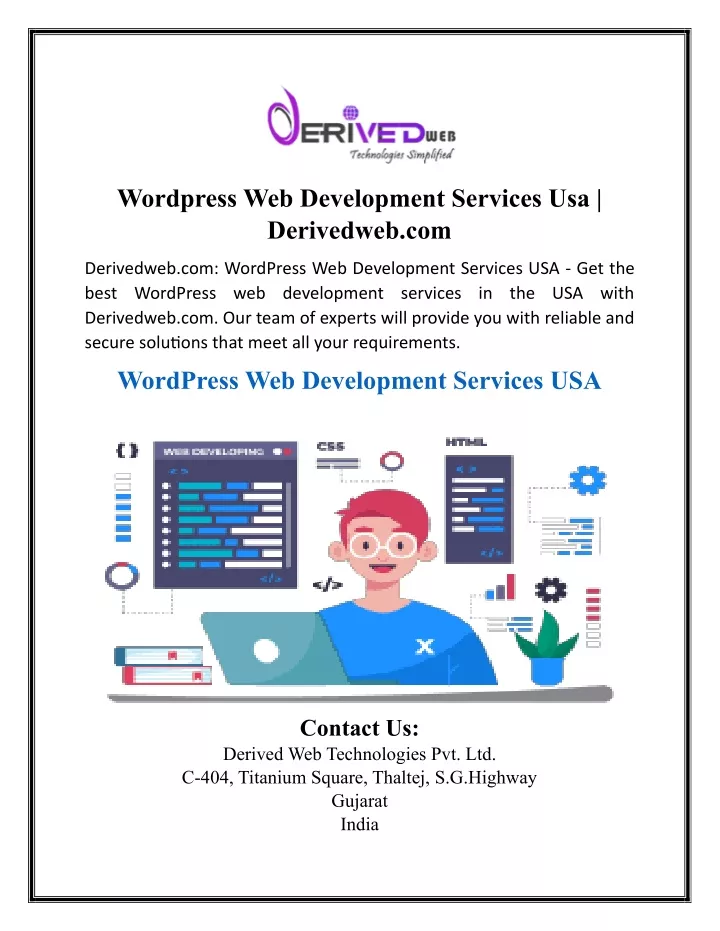 wordpress web development services usa derivedweb