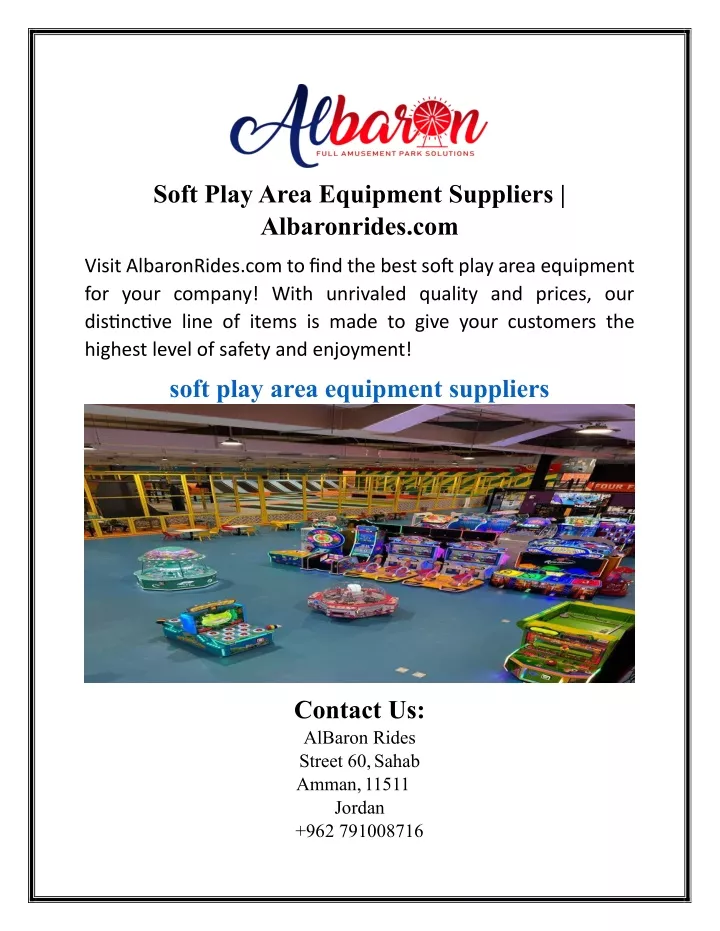 soft play area equipment suppliers albaronrides