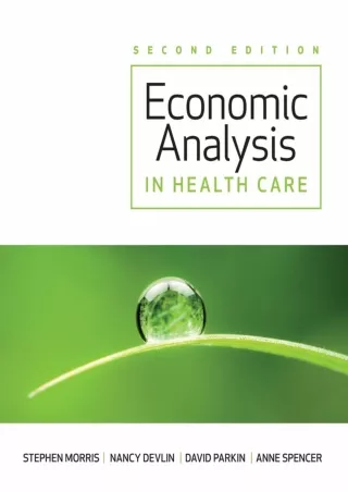 PDF  Economic Analysis in Healthcare