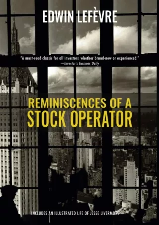 Ebook (download)  Reminiscences of a Stock Operator (Warbler Classics)