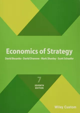 Download PDF  Economics of Strategy