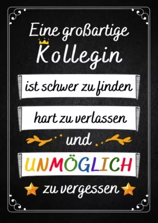 book [READ]  Eine großartige Kollegin: Seiten liniertes Notizbuch A5 | abschiedsgeschenk kollegen danke | Geschenk Krank