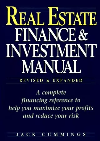 $PDF$/READ/DOWNLOAD Real Estate Finance and Investment Manual