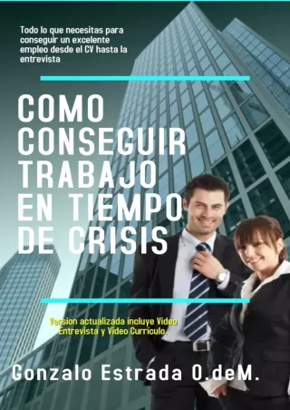 Download (PDF)  Como Conseguir Trabajo en Tiempo de Crisis: 6 pasos te separan de un buen empleo. (Spanish Edition)