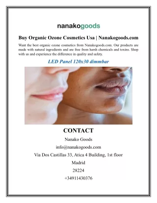 Buy Organic Ozone Cosmetics Usa  Nanakogoods
