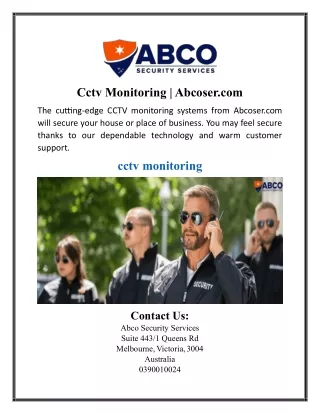 cctv monitoring abcoser com