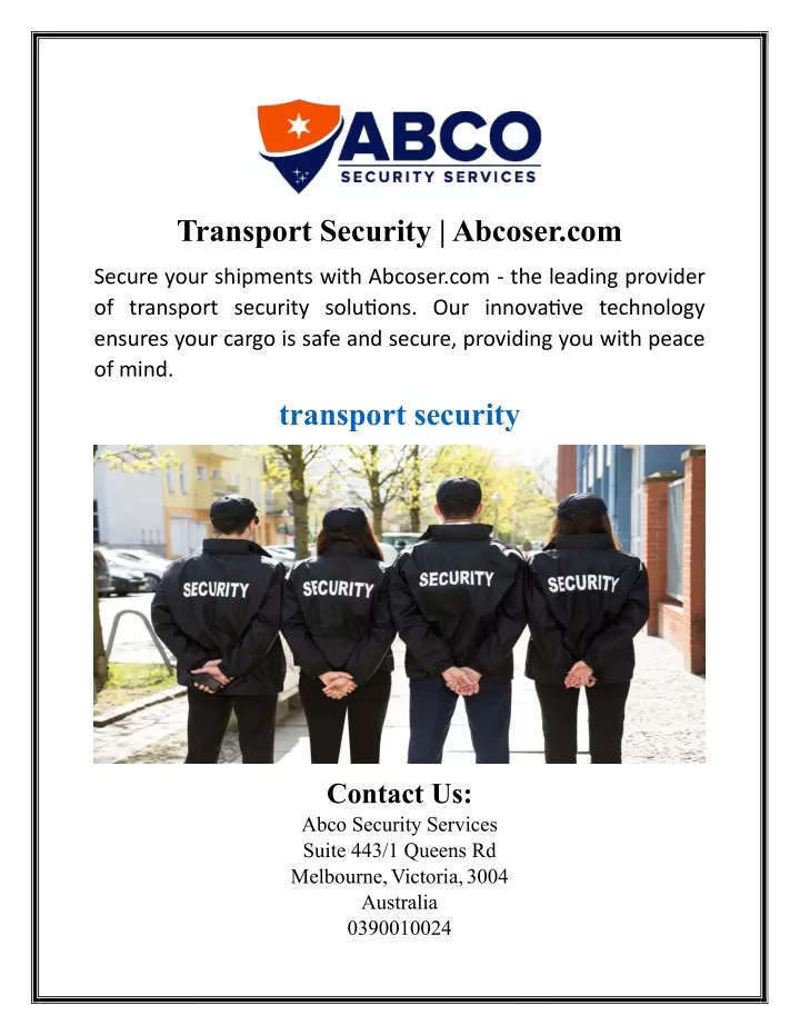 transport security abcoser com