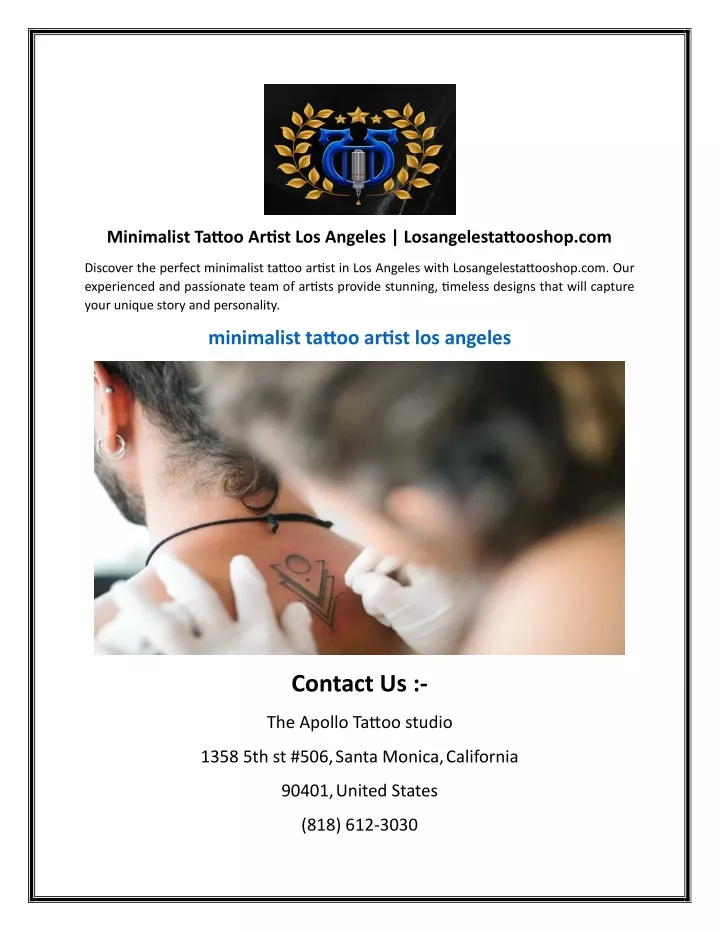 minimalist tattoo artist los angeles