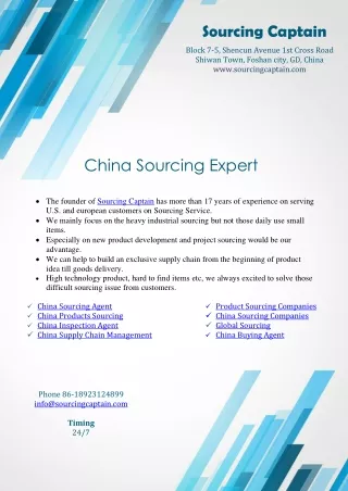 Best Sourcing Agent in China