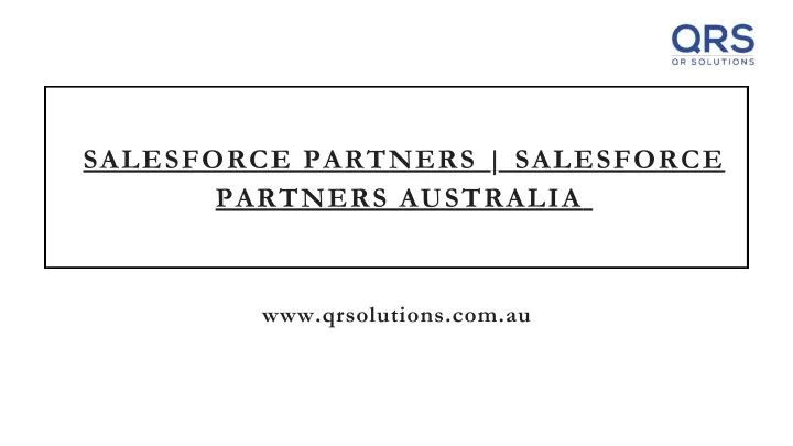 salesforce partners salesforce partners australia