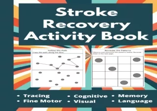 [PDF Read❤️ ONLINE] Stroke Recovery Activity Book - Puzzles Workbook for Traumatic